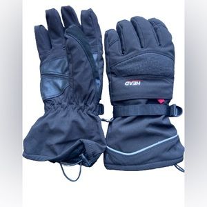 HEAD Black insulated ski gloves